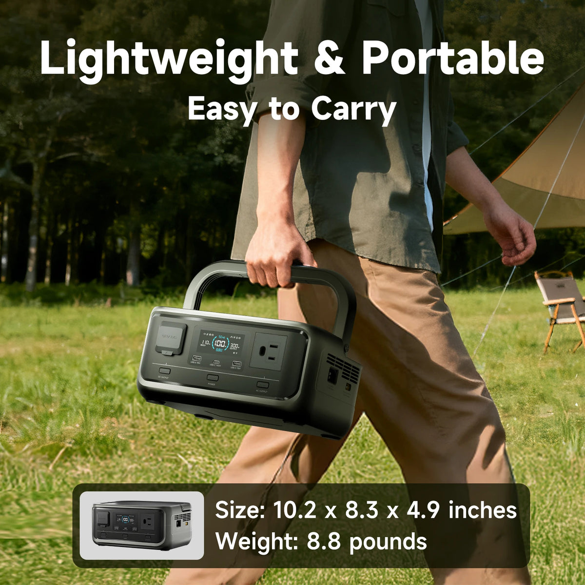 VOLIX P300 Portable Power Station — 256Wh LiFePO4