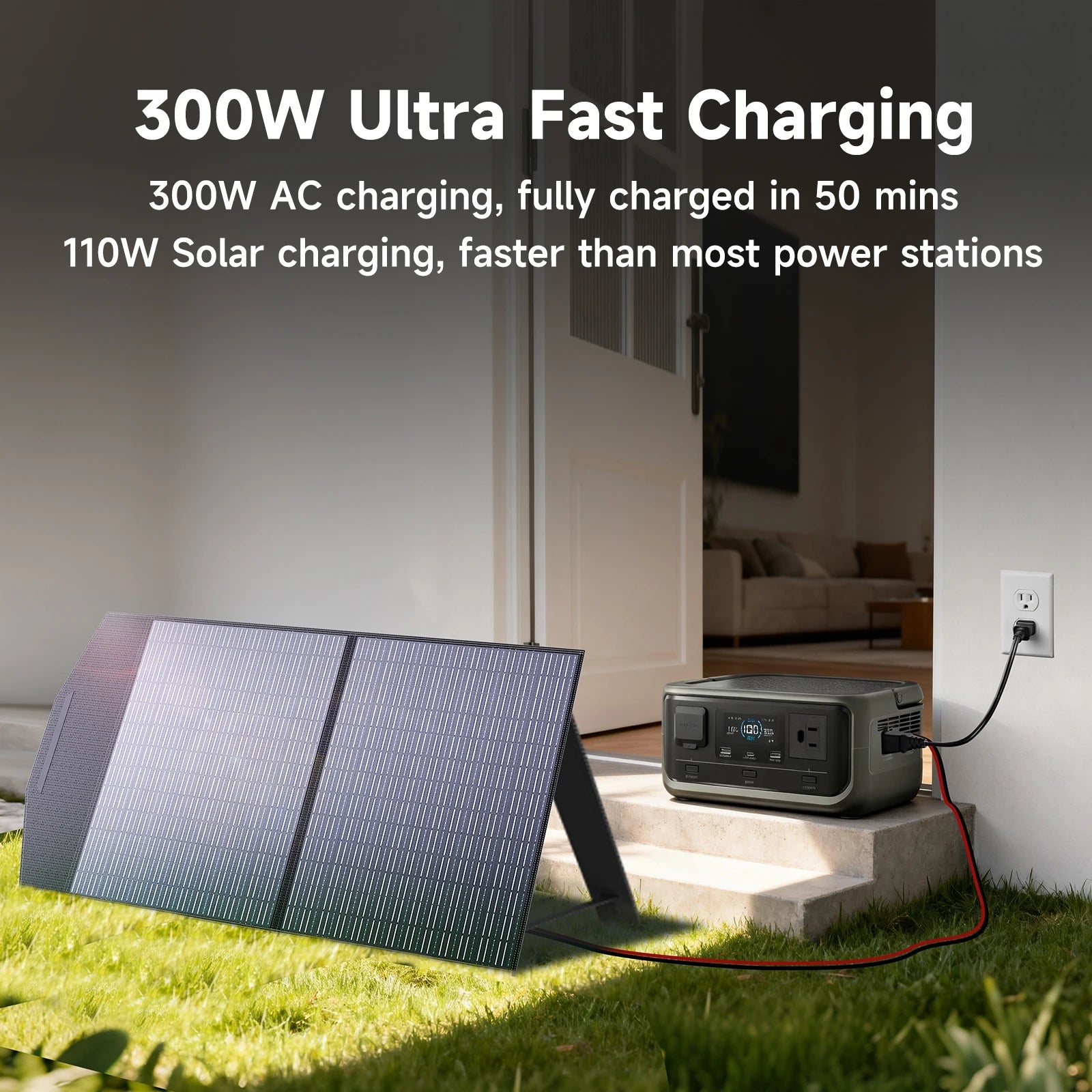 VOLIX P300 Portable Power Station — 256Wh LiFePO4